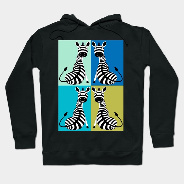 Cool Sitting Zebra Hoodie by JeanGregoryEvans1